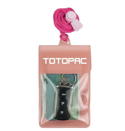 Waterproof Car Key FOB Pouch Submersible Dry Bag Holder for ID Credit Cards Cash Keys Case Swim Surf Floating Wallet - color: Pink