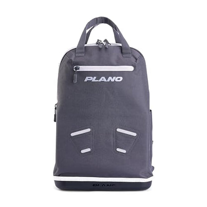 Plano Weekend Softside 3700 Tackle Backpack, Cutting-Edge Fishing Tackle Bag, Molded Waterproof Base, Spacious Storage, Die Cut Tool Sleeves, Daisy Chain Attachment Points - color: Slate, style: 3700 Backpack