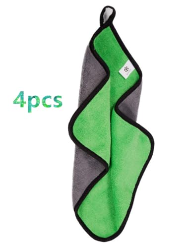 Toasis Fishing Towels with Carabiner Clip 16 x 12 Inch Pack of 4 (Green) - color: Green