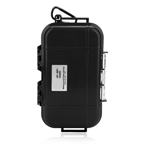 HERCHR Dry Box Outdoor Waterproof Airtight Storage Case Hard Shell Wet Dry Box Carry Box Tackle Organization for Camping, Fishing - color: black