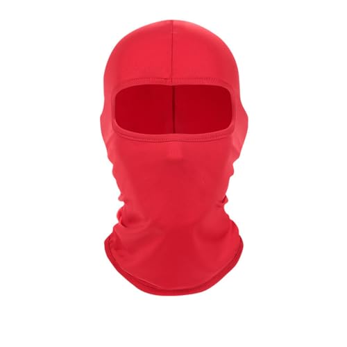 2 Pieces Thin Balaclava Ski Mask Head Mask Full Face Mask Windproof Sun UV Protection Hood for Women Men - color: Black+red