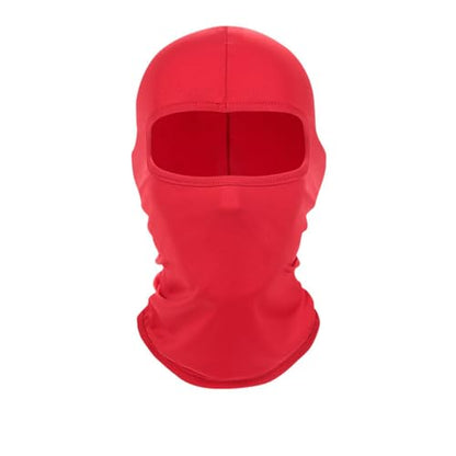 2 Pieces Thin Balaclava Ski Mask Head Mask Full Face Mask Windproof Sun UV Protection Hood for Women Men - color: Black+red