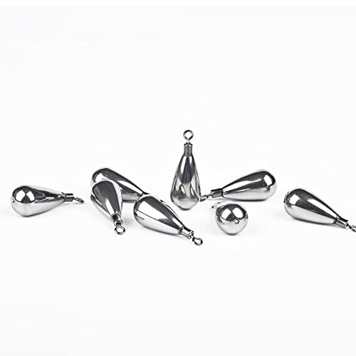 10 Pack Tungsten Free Rig Weights, Tear Drop Fishing Sinkers with Round Eye for Finesse Bass Fishing - color: Plain(Natural), size: 3/8oz - 3 Pack