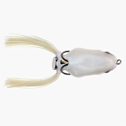 Scum Frog Trophy Series Topwater Bass Fishing Hollow Body Frog Lure with Weedless Hooks - color: Bone, size: 5/8 Ounce