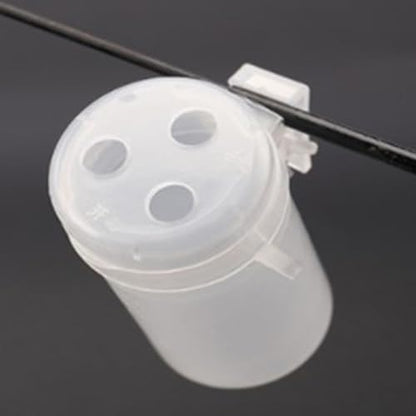 Fishing Pole Feeder Cup with Clip for Bait Delivery Plastic Pellet Pot Accessory for Carp Pole Fishing Fits Tip End to Feed Directly Over Float and Hook(L) - size: L