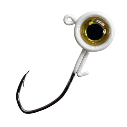 Crappie Jigs,20Pcs Crappie Jig Heads Fishing Jigs for Bass Fishing 1/32oz,1/16oz,1/8oz - color: White, size: 1/8oz