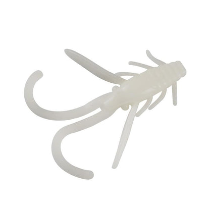 Soft Plastic Crawfish Fishing Lure, White Craw Bait 4 cm, Packed in 30 Pieces per Pack