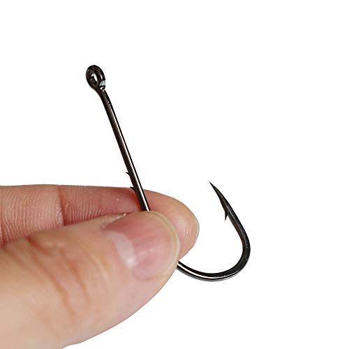 50-100pcs/ Pack Bait Holder Hooks 2 Barbs Fishing Hooks - size: 5/0-50pcs