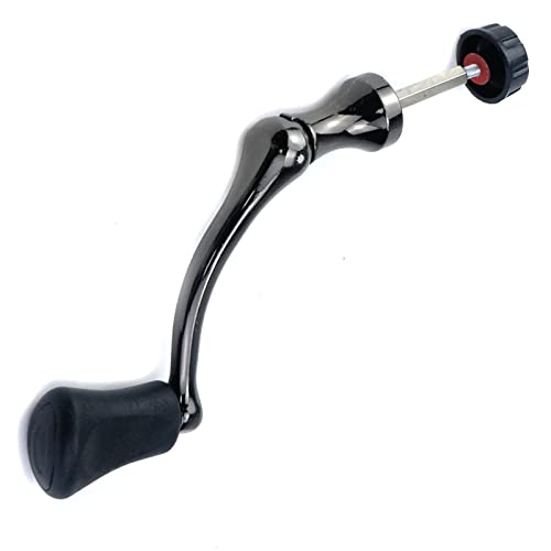 Crapyt Fishing Reel Handle Fishing Wheel Grasp Spinning Crank Handle Arm Grip Part Knob Tackle Wheel Ball Shake Rotary Knob - size: Medium, style: Dark Grey