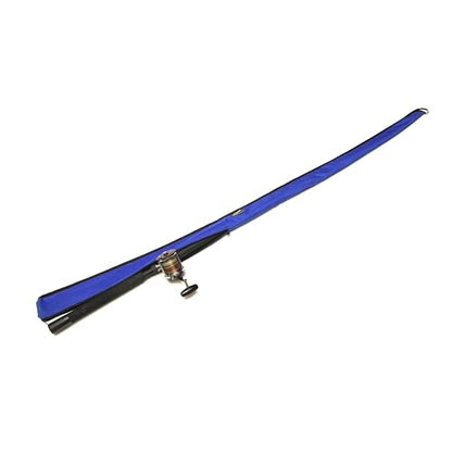 Full-Enclosure Fishing Rod Sleeve Bag Cover Sock Protector. Fits Conventional & Spinning Rods. Made in USA - color: Royal Blue, size: 10' feet (120 inches long), style: 8 inches in circumference