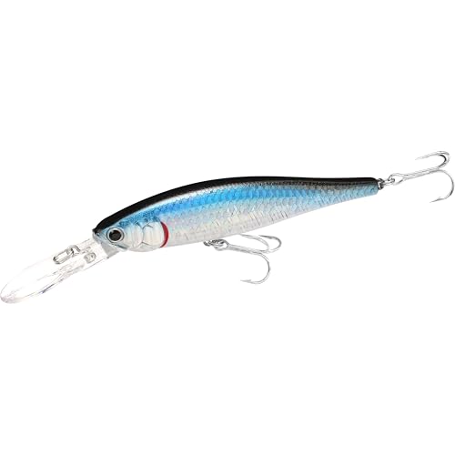 LUCKY CRAFT Pointer 100DD-S, Saltwater Surf Fishing Lures, Jerkbait, Halibut, Surf Perch, Calico Bass, White Seabass, Striped Bass, Sinking, Fishing Gear - color: 721 Zebra MS Aurora Black