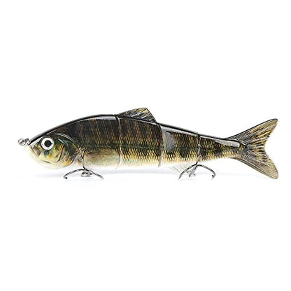10in Multi Jointed Swimbait Fishing Lures Bait,4 Segment Big Giant Sinking Fishing Bass Lures,Crankbaits Swimbaits with Treble Hook - color: 10in,4.76oz-Color D
