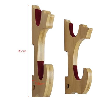 Wall Mounted Display Stand Bamboo Flute Holder Samurai Flute Holder - color: 2 Tier