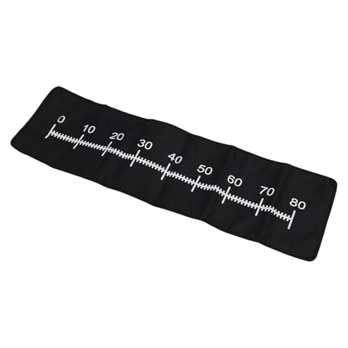 Fish Ruler Measuring Mat, Durable Portable Fishing Measurement Tool with Accurate 0-80cm Scale for Anglers Shore Boat Ice Fishing Polyester Black 30.3x98cm