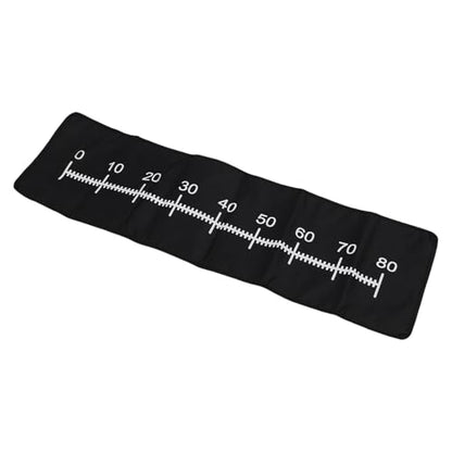 Fish Ruler Measuring Mat, Durable Portable Fishing Measurement Tool with Accurate 0-80cm Scale for Anglers Shore Boat Ice Fishing Polyester Black 30.3x98cm