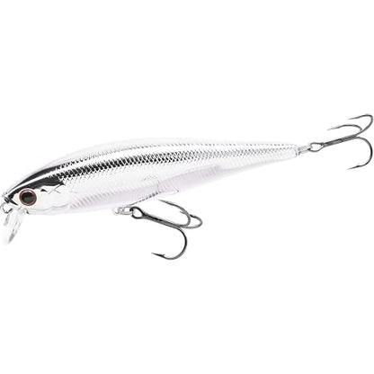 LUCKY CRAFT Pointer 100SR, Jerkbait Side by Side Action Wobbling Freshwater Lake Bass Fishing Bait - color: 074 Chrome