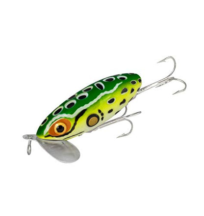 Arbogast Jitterbug Topwater Bass Fishing Lure - Excellent for Night Fishing - color: Leopard Frog, size: 2 1/2" 3/8 oz