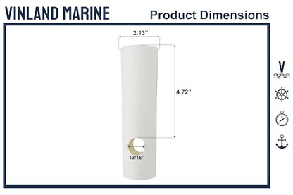 Vinland Marine Flared Fishing Rod Holder Insert Sleeves, Fishing Rod Holder Liner for Aluminum Rod Holder, for T Top Rod Holder, for clamp on Rod Holders for Boat