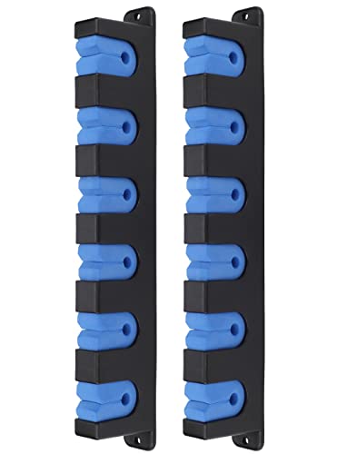 Horizontal Fishing Rod Rack Holders Wall-mounted Fish Pole Holder for Garage & Boat 6-Rod Storage Racks -1 Pair Rod Holder Rod Holder (1 Pair Horizontal Blue) - color: 1 Pair Horizontal Blue