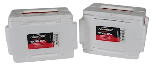Duo-Top Worm Box - Live Bait container for Nightcrawler Red Worms - 2-Pack
