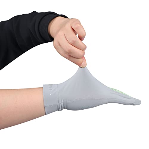 Mens Women Driving Gloves Summer UV Sun Protection Gloves Non-Slip Touchscreen Ice-Silk Sunblock Gloves for Cycling Riding - color: Standard Light Grey