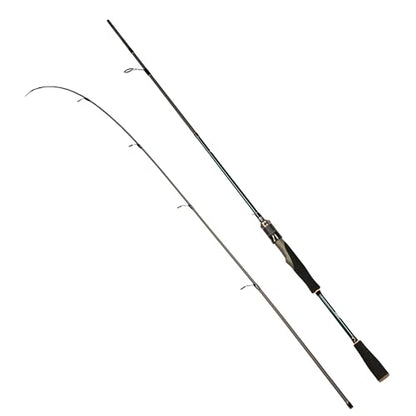 Eurasian Sports Medium Spin&Cast Fishing Rod Graphite Bass Fishing Rods Carbon 2 Piece Spinning Pole, Anti-tangling Guide Ring Portable Baitcasting Fishing Rods for Freshwater, Saltwater, Trout, Bass - color: Concept-Spin-6FT