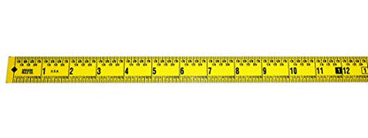 Workbench Ruler – Adhesive Backed – 1 Inch Wide X 8 Foot Long – Left to Right – Fractional – 1/16” Grads