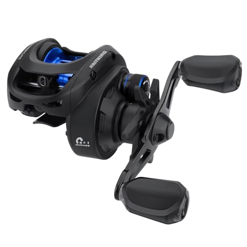 KastKing Centron Lite Baitcasting Fishing Reel – Lightweight, Glass Fiber Infused Nylon Frame – 7.6 OZ – 5 + 1 Anti-Reverse Ball Bearings, 7.1:1 High-Speed Gear Ratio Fishing Reel with Compact Design - color: B:Black-Left-7.1:1