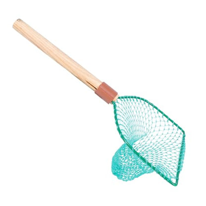 WOONEKY Wood Handle Fishing Net 30cm Large Mesh Catching Netting Sturdy Fish Landing Net for Household and Outdoor Fishing Accessories