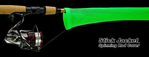 RITE-HITE Orin Briant Stick Jacket Fishing Rod Covers - Spinning Stick Jacket, Comes in a Variety of Colors; Keeps Your Rod Safe and Tangle Free - color: Neon Green