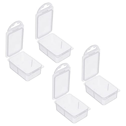 Fishing Tackle Accessory Box, 4 Pack Plastic Fish Lure Bait Hooks Storage Organizer Case, Clear