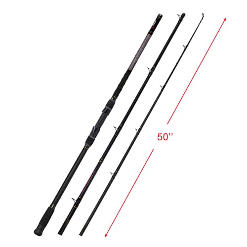 Fiblink Surf Fishing Rod 2 Piece/3 Piece/4 Piece Portable Travel Casting Rod Saltwater Surf Rod (9'/10'/12'/13') - style: Cast-12'-3pc