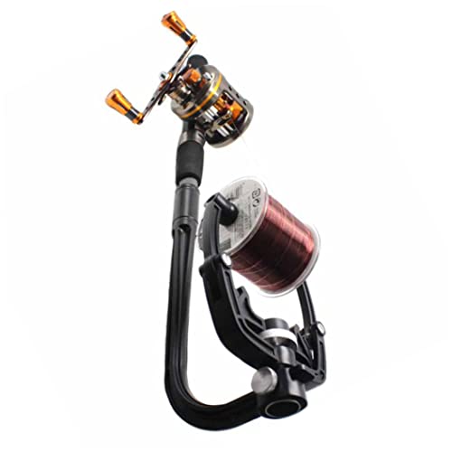 Fishing Line Spooler Machine Portable Adjustable Spinning Reel Line Winder Tackle Tool Black