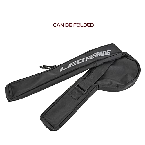 LEOFISHING Portable Fishing Rod Case Folding Fishing Pole Bag Fishing Pole Tackle Protective Cover Case Fishing Spinning Rod Bag Special Design for Fishing Poles with Reels 3 Size (Big) - size: Big-126cn/49.6in