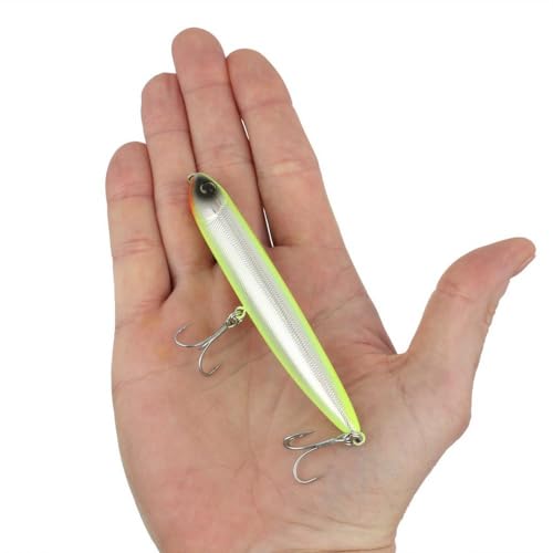 Berkley Berkley Drift Walker Saltwater - color: Chrome/Chartreuse, size: 4 3/10in - 1/2 oz