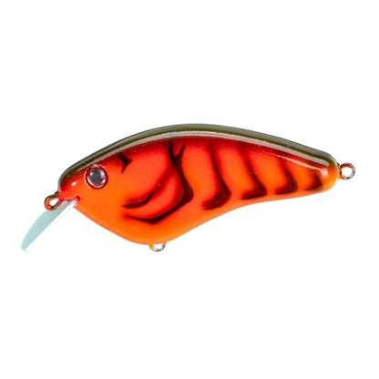 Strike King Hardliner Fishing Lure, Flat Sided Crankbait, Circuit Board Lip, Extra Tight Wobble, Size 4 Treble Hooks - color: Fire Craw