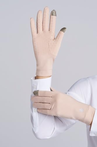 Coolibar Full Finger UV Sun Gloves - UPF 50+ Sun Protection - Gannett - color: Beige, size: X-Large