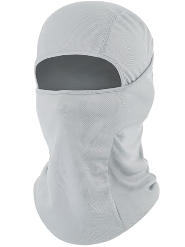 ROXUN Ski Mask Balaclava, Motorcycle Summer Cooling Breathable UV Protector - color: One Light Gray