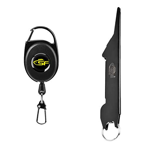 SF 3 in 1 Black Fly Fishing Nipper Fly Line Cutter Knot Tying Tool - style: Large-a