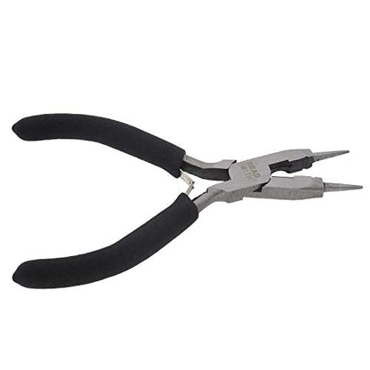 The Beadsmith 4-in-1 Multifunctional Pliers - All-Purpose Jewelry Making Tool w/Cushion Grip, 5”, Create Loops, Cut and Flatten Wire, Close Jump Rings