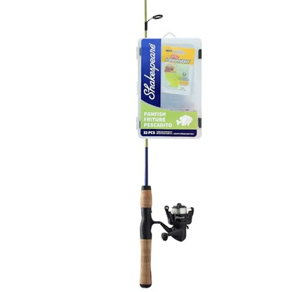 Shakespeare Catch More Fish Spinning Reel and Fishing Rod Combo with Kit - color: Panfish, style: 2024 Model