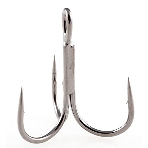 Owner 5636 ST-36 Treble Super Needle Point Hook - color: Black Chrome, style: 4 (7 Per Pack)