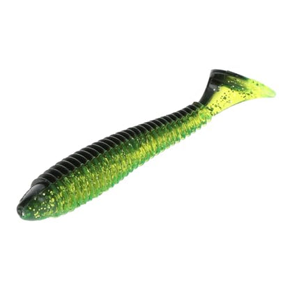 Strike King Rage Swimmer Saltwater Soft Bait Fishing Lure, 3.75", Wide-Bodied Paddle Tail - color: Gray
