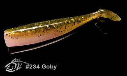 Lunker City Fishing Shaker 3.25" Swimbait Soft Plastic Bass Walleye Lure Saltwater Swimming Tail Action Pike Swim Bait, 7 Per Bag, Made in The USA - color: 234 Goby