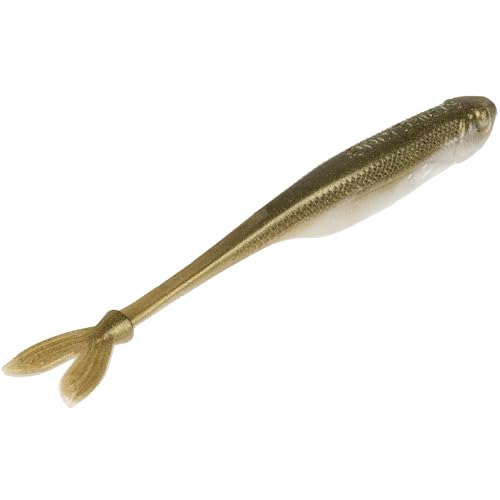 Strike King Spotlight Split Minnow Fishing Lure, Soft Plastic Jerkbait, 8-Pack - color: Slick, size: 4"