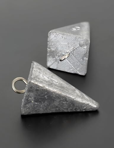 BLUEWING Pyramid Sinkers Lead Fishing Weights 1oz,2oz,3oz,5oz,8oz,10oz,12oz,16oz,32oz for Saltwater - style: #13 10oz, 5 Pack