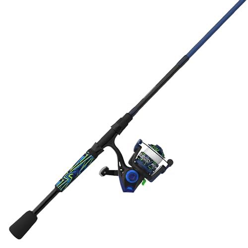 Zebco Roam Spinning Reel and Fishing Rod Combo, Fiberglass Rod, Split ComfortGrip Handle, Soft-Touch Handle Knob, Reversible Retrievee - color: Energy Green/Blue, size: 6-Foot, Size 20 Reel