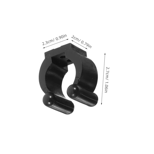 Garneck 10pcs Fishing Rod Holder Clips Billiard Cue Rack with Screws Wall-Mounted Storage for Fishing Poles and Pool Cues Design