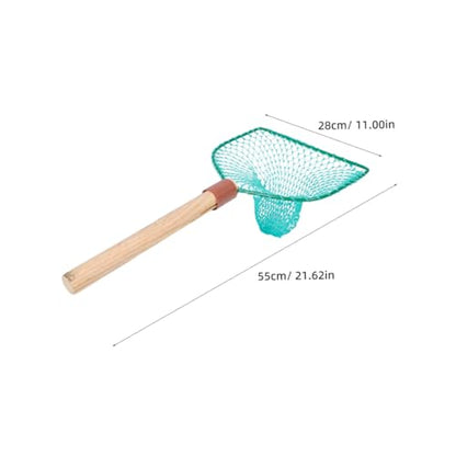 SUPVOX Wood Handle Fishing Net Landing Net 30cm Large Mesh Sturdy with Wooden Frame for Outdoor and Household Fishing