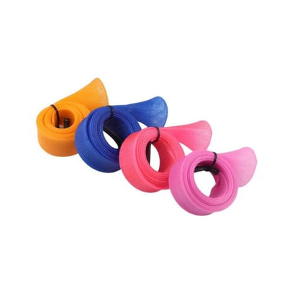 4Pcs Fishing Rod Covers, 4 Colors Telescopic Fishing Rod Protection Covers, Braided Mesh Rod Sock Spinning Fishing Rod Sleeves, Fishing Pole Tool for Sea Fishing Rod